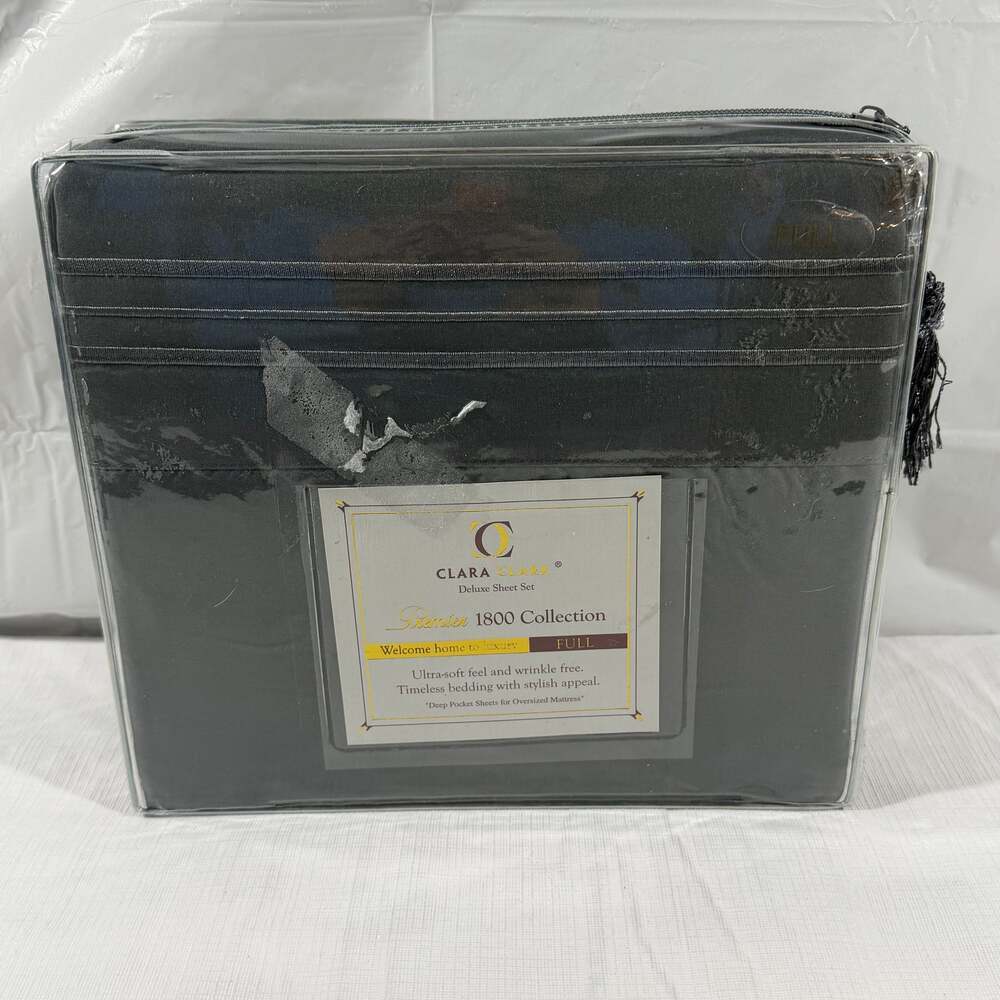 Clara Clark Premier 1800 Collection Deluxe Sheet Set - Full Size - Charcoal Gray